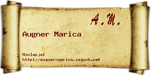 Augner Marica névjegykártya